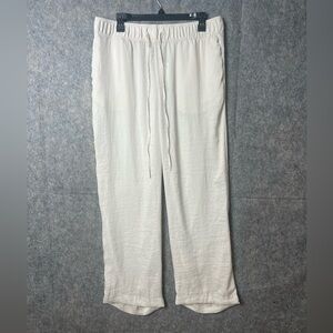 H&M Woman Size‎ Large silky like Cream lightweight wide leg pants New